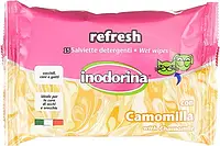 Засоби для догляду Inodorina Refresh Camomilla Салфетки для догляду за вухами та очима з ароматом ромашки 15 шт