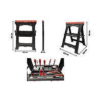 Козли складні + лоток для інструментів Kraft&Dele KD506, 170 кг, 824 мм, 2 шт