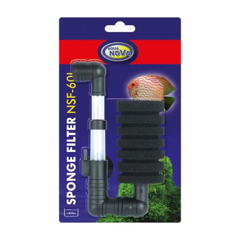 Фильтр аэрлифтный, Aqua Nova NSF-60L. Фильтр для очищения воды в аквариуме объёмом до 60 литров