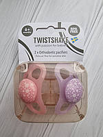 Ортодонтична соска Twistshake Фіолетовий/Рожевий 6+ м Паковання з 2 шт.