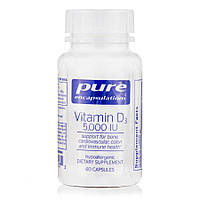 Витамины и минералы Pure Encapsulations Vitamin D3 5000 МЕ, 60 капсул CN8106 SP