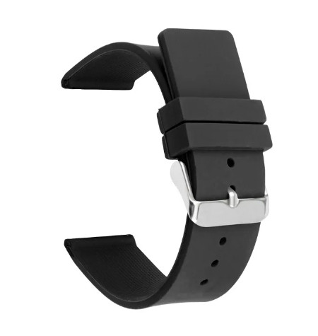 Силіконовий ремінець для смарт годинника 18мм Black, фото 1