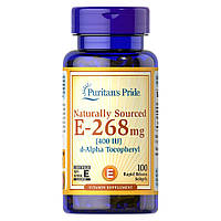 Витамины и минералы Puritan's Pride Vitamin E 400 IU (268 mg) Naturally Sourced, 100 капсул CN13108 SP