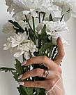Срібна каблучка жіноча каблучка для заручин з фіанітом подвійна "Настасья" Жіночі срібні каблучки, фото 8