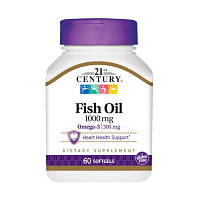 Жирные кислоты 21st Century Fish Oil 1000 mg, 60 капсул CN5236 SP