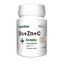 Витамины и минералы EntherMeal D3 + Zinc + С Complex, 60 капсул CN7553 SP