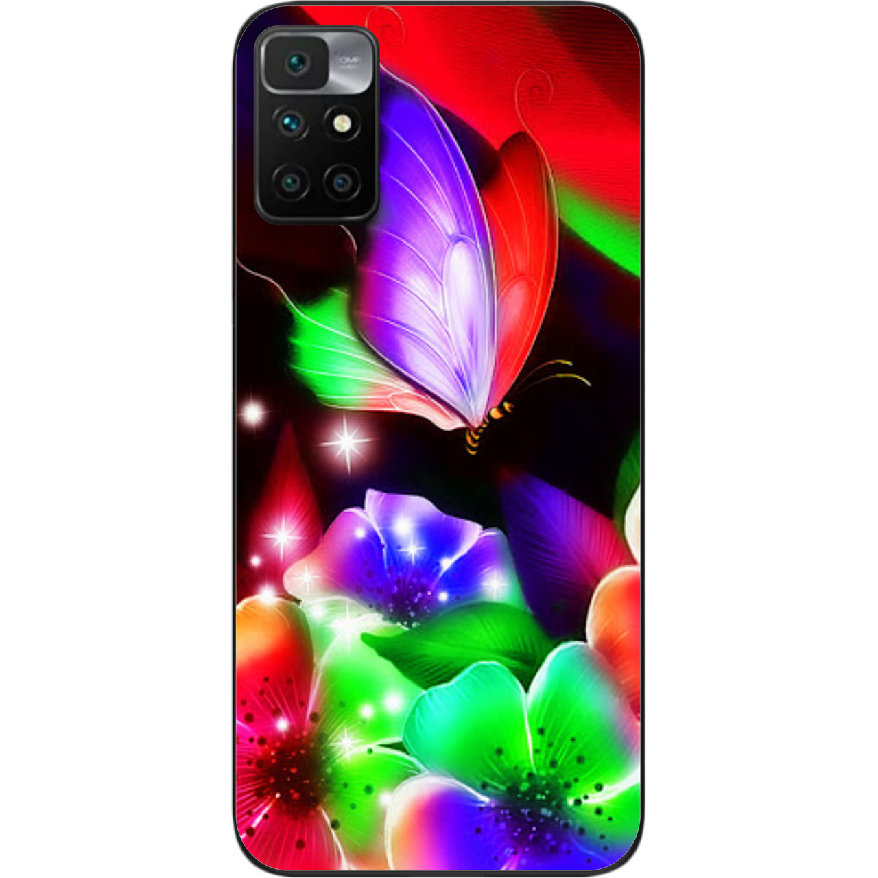 Силіконовий чохол Case для Xiaomi Redmi 10 з картинкою Яскравий метелик