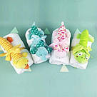 Дитяче покривало з облямівкою + іграшка Слон колір зелений, фото 2