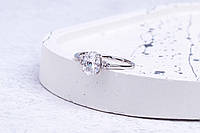 Кольцо женское, кольцо с камнем, серебристое кольцо, размер 18