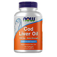 Жирные кислоты NOW Cod Liver Oil 1000 mg, 180 капсул CN4526 SP