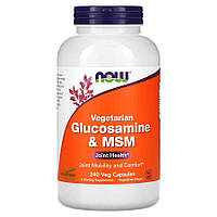 Препарат для суставов и связок NOW Vegetarian Glucosamine & MSM, 240 вегакапсул CN12596 SP