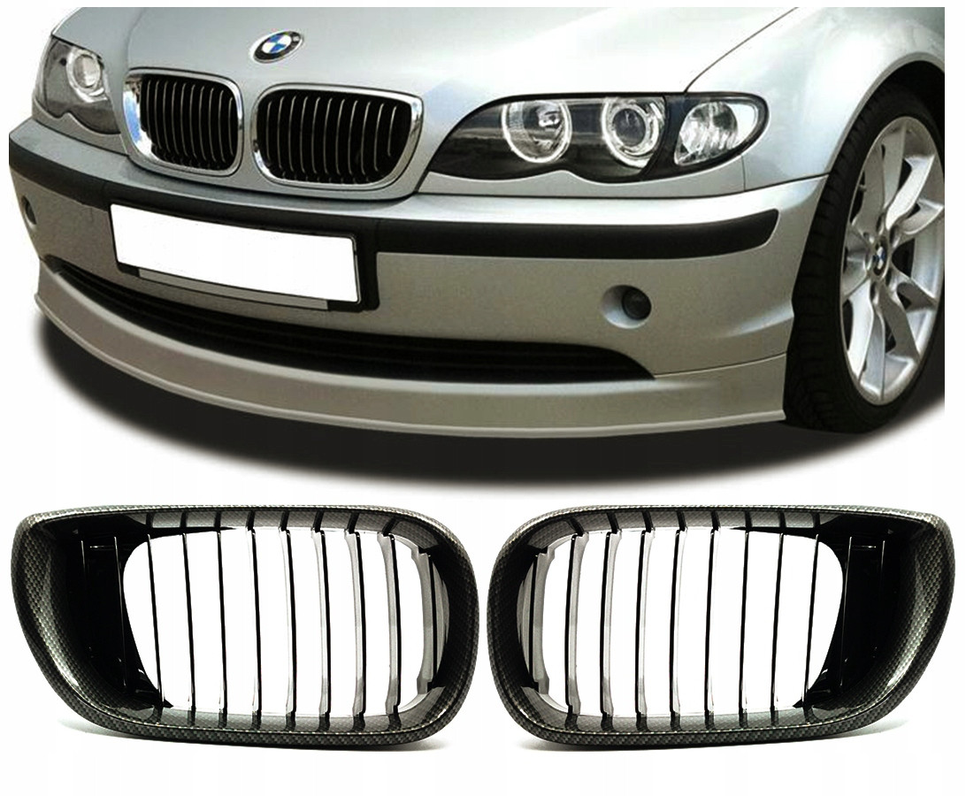 Решітка радіатора BMW (БМВ) 3 series E46 LCI 2002 - 2005 року Глянець  Ніздрі BMW E46 LCI 2002 - 2005