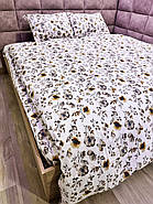 Постільна білизна Королева Ночі (Жатка Premium) | Полуторний комплект | 50х70 | Квіти на світлому, фото 4