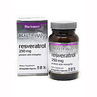 Натуральная добавка Bluebonnet Resveratrol 250 mg, 60 вегакапсул - Beautiful Ally CN5077 SP