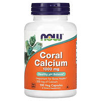 Вітаміни та мінерали NOW Coral Calcium 1000 mg, 100 вегакапсул CN10346 SP