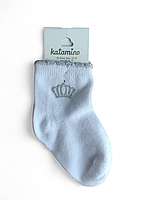 Носки на девочку хлопок однотонные белые Katamino Турция размер 13-15см. 6-12месяцев.