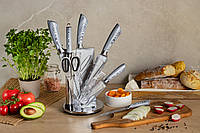 Набор ножей из нержавеющей стали Edenberg 8 предметов на вращающейся подставке (EB-914)