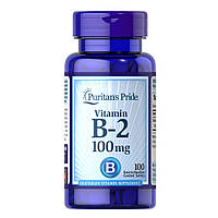 Витамины и минералы Puritan's Pride Vitamin B-2 (Riboflavin) 100 mg, 100 таблеток CN13122 SP