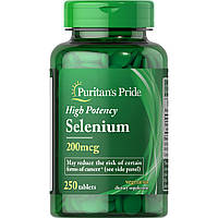 Витамины и минералы Puritan's Pride Selenium 200 mcg, 250 таблеток CN9421 SP