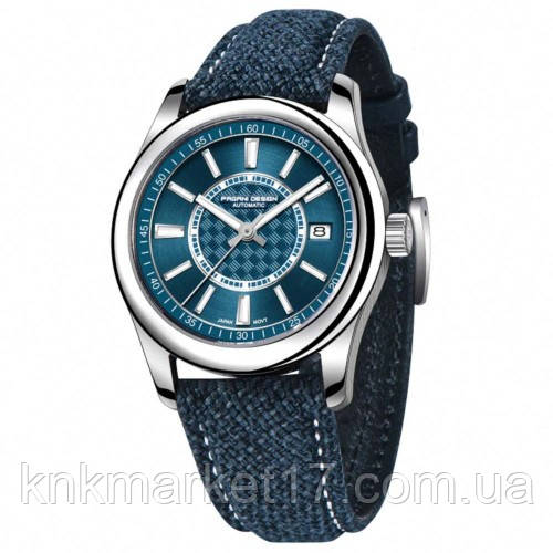 Механічний водонепроникний (10ATM) годинник з автопідзаводом Pagani Design PD-1778 Blue, фото 1