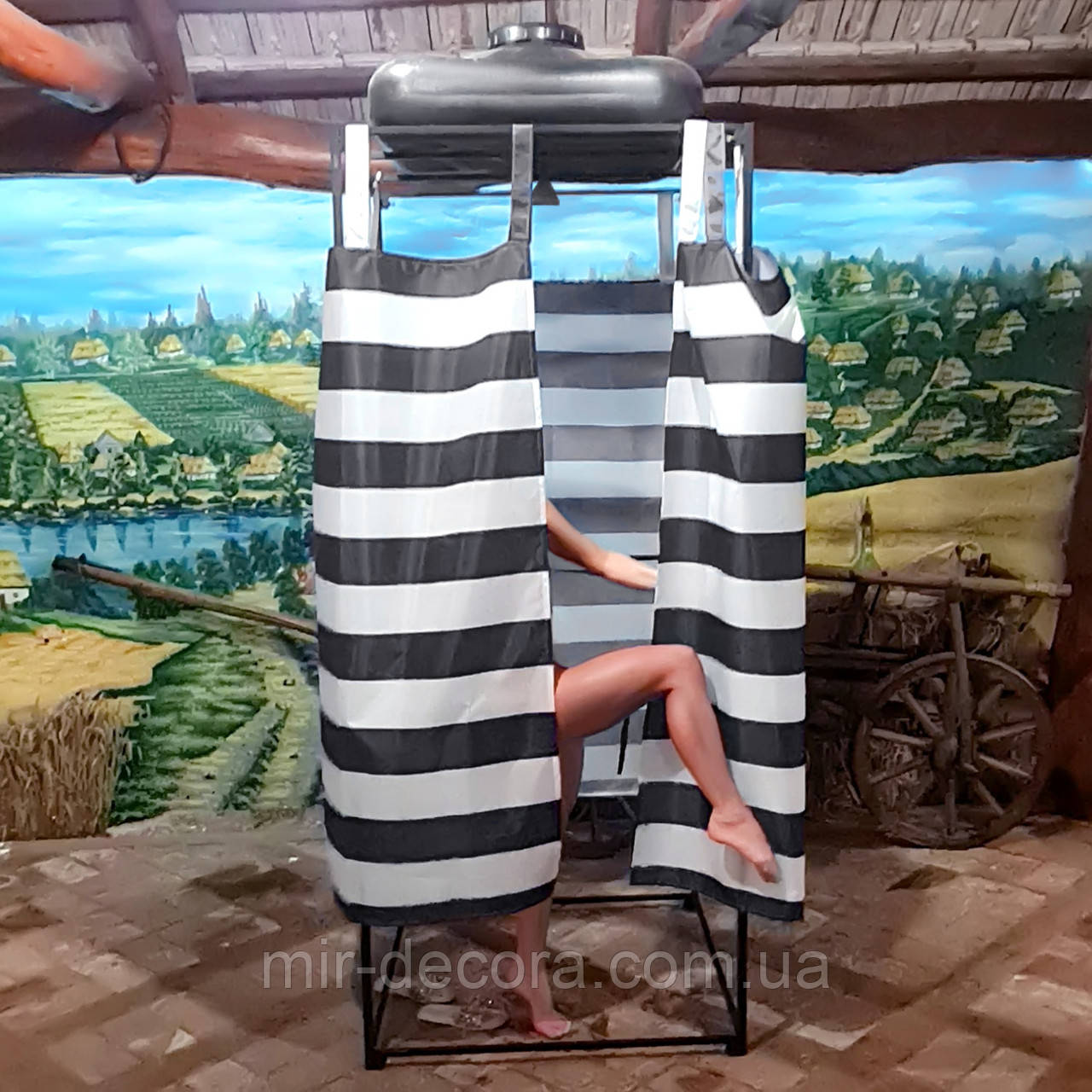 Душ літній для дачі та саду, переносний душ, душова кабінка на вулицю з баком.