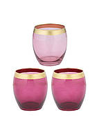 Декоративні скляні свічники 3 шт золотий-рожевий Livarno home
