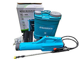 Комплект акумуляторний обприскувач, електрообприскувач Буковина 12л та турбо насадка Мрія 12В