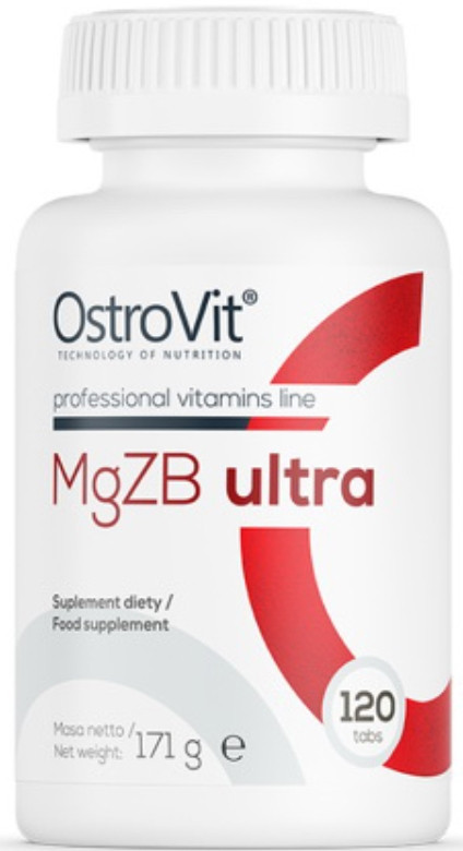 Магній-цинк Б6 OstroVit MgZB Ultra 120 таб