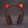 Бездротові навушники з вушками і підсвічуванням, STN-28, Рожеві / Дитячі Bluetooth навушники з котячими вушками, фото 9