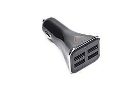 Автомобільний зарядний пристрій 4USB (12 / 24V - 5V 4,8A), чорне  ARM-AZ01