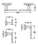 Набір аксесуарів 4 в 1 Grohe Essentials Cube New (40778001), фото 2