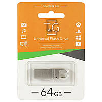 Флешка (флеш-накопитель) 64GB T&G 027 Metal series Silver