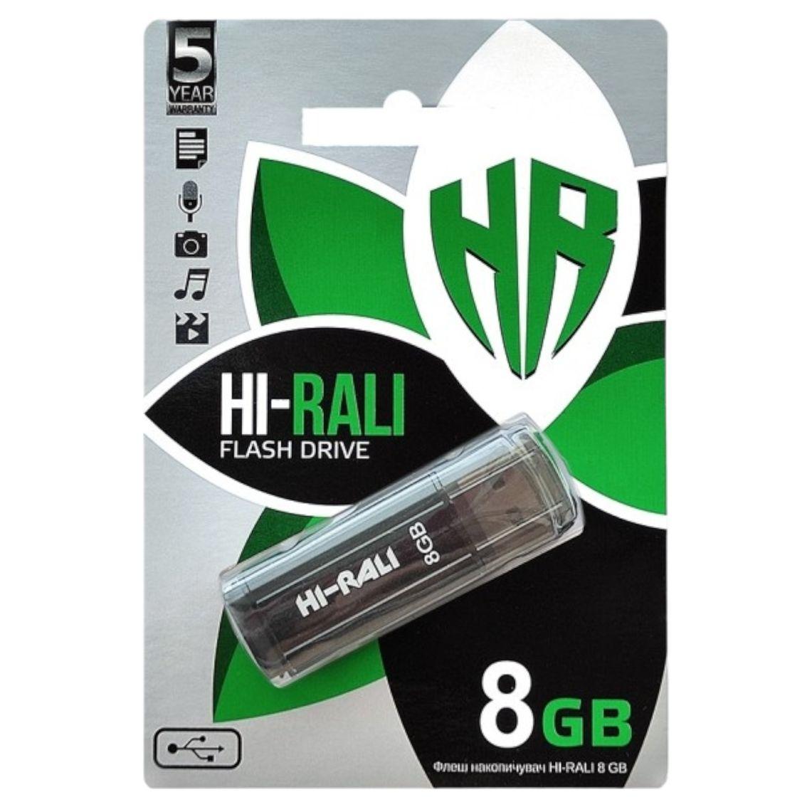 Флешка (флеш-накопичувач) 8GB Hi-Rali Stark series Black