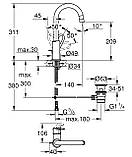 Змішувач для раковини L-розміру Grohe BauLoop (23763000), фото 2