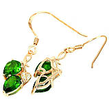 Сережки. Натуральний хром діопсид. Срібло 925., фото 3