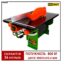 Стаціонарна циркулярна пила 800 Вт Procraft KR2600/200 2950 об хв Диск 200х16х2,4 мм