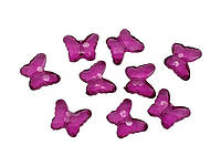 Декоративные бусины кристаллы для рукоделия Бабочки сиреневые 3*2,5 cm sale 2023 !