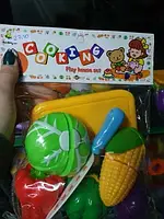 Великий набір дерев'яних фруктів та овочів для різання Mpp Picollo Witaminki