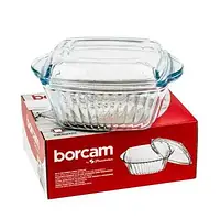 Емкость жаропрочная для выпечки в духовке с крышкой 59039 Borcam Форма для запекания из ст sale 2023 !