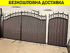 Ворота ковані з профнастилом і хвірткою Код: А-01229, фото 10