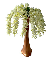 Ветка глицинии искусственная белая для декора Цветы для декорирования L стебля 7 sale 2023 !