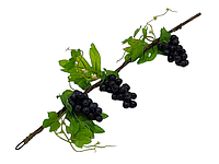 Искусственная ветка виноградная лоза черный дамский пальчик 3 штуки Муляж фрукты sale 2023 !