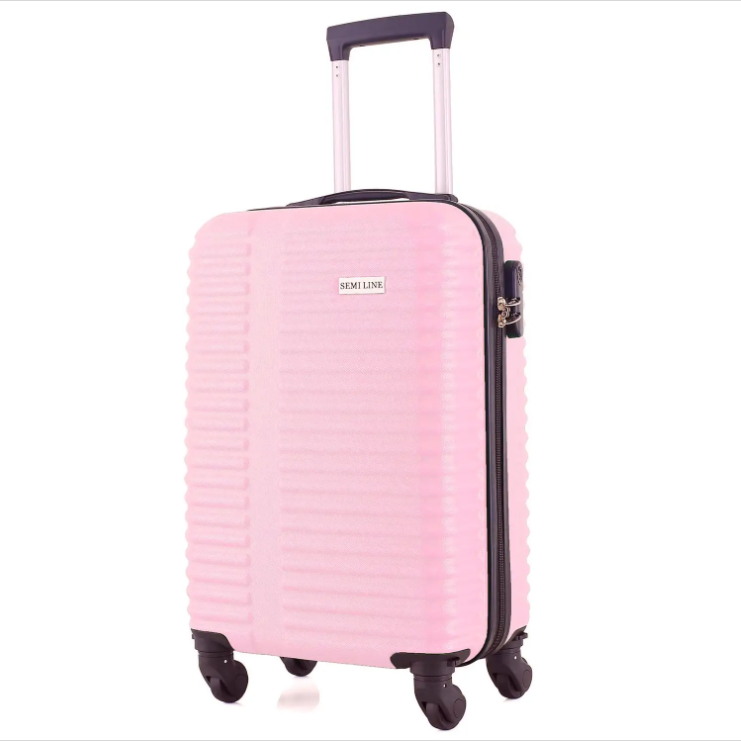 Дорожня Валіза на колесах для подорожей Semi Line 20" (S) Pink Cream (T5573-2) Польща