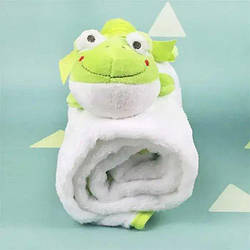 Дитяче покривало з облямівкою + іграшка Жаба