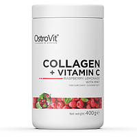 Препарат для суставов и связок OstroVit Collagen + Vitamin C, 400 грамм Малиновый лимонад с мятой CN3838-5 SP