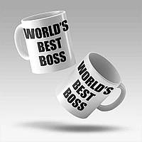 Чашка MD "World_s best boss" 330 мл Білий