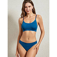 Труси та топ у рубчик Lesko 6618# L 80 ABC Туркус безшовний комплект жіночої білизни 1 шт., фото 2