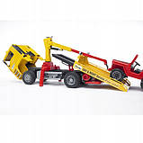 Евакуатор з позашляховиком Bruder 02750 Man Tga допомога на дорозі з Jeep, фото 7