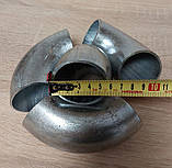 Відвід сталевий оцинкований ДУ 50 57х3,0 кут 90 градусів безшовний приварний суцільновнутний, фото 3