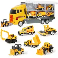 Tir будівельні вантажні автомобілі евакуатори Construction Trucks + набір 6 шт. Hollakids Laweta03